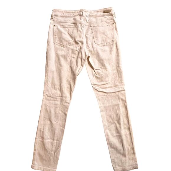 Pilcro & the Letterpress Straight Fit Mid Rise Cream Ivory Jeans Women's Size 29 - Picture 2 of 8